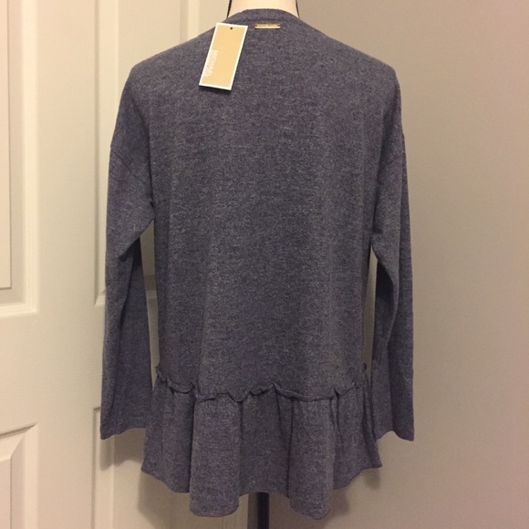 MICHAEL Michael Kors Ruffle Bottom Sweater - Picture 2 of 7